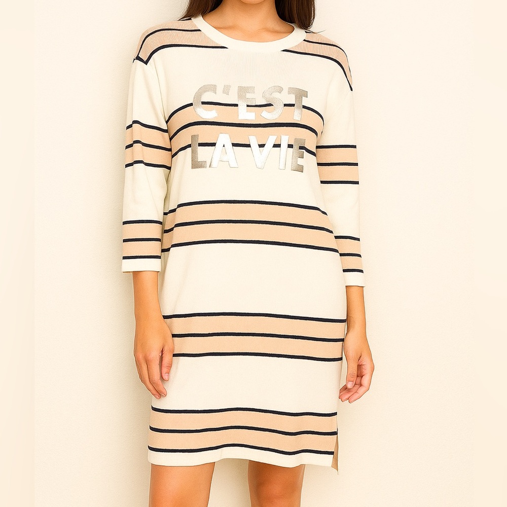 English Factory C’est La Vie Midi Knit Dress-Size Small NWT